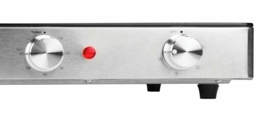 Double Infrared Electric Countertop, 1800-Watt, with Timer, Stainless Steel - Fresh Stock Dated February 2026