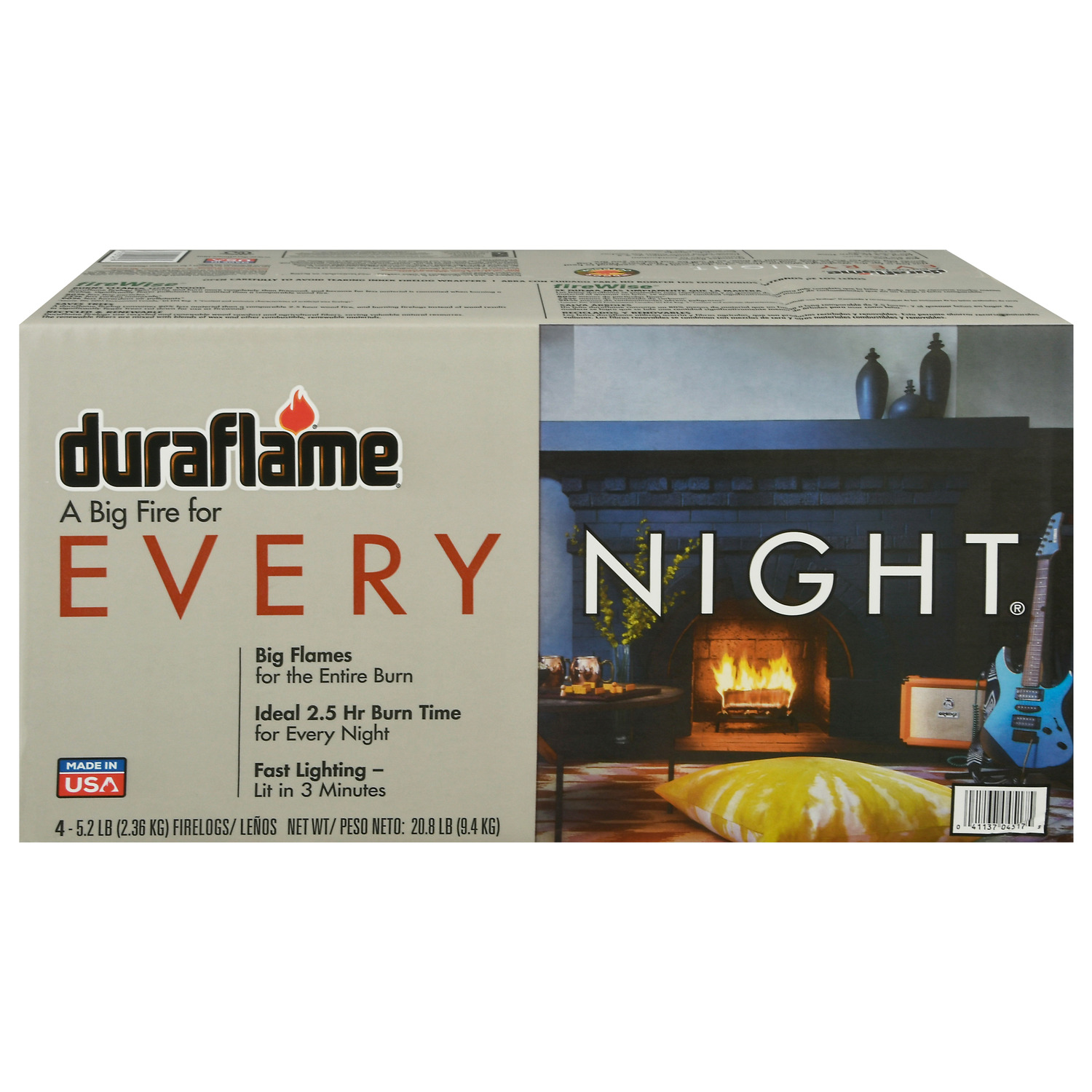Duraflame Every Night 4 Pack 5.2 Lb Firelogs - Fresh Stock Dated January 2026