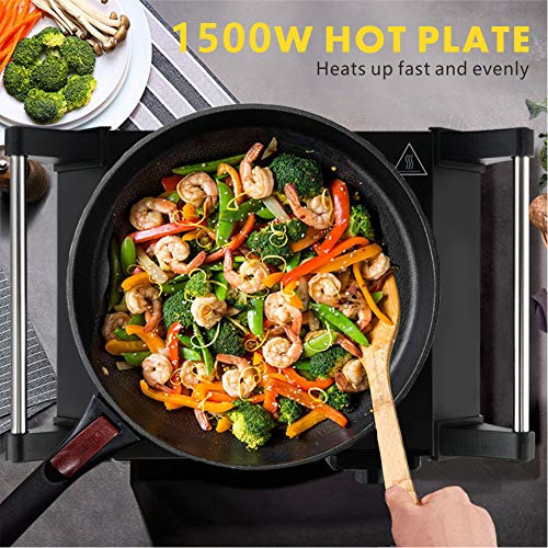 Techwood Hot Plate Portable Electric Stove 1500W Countertop Single Burner with & - Fresh Stock Dated February 2026