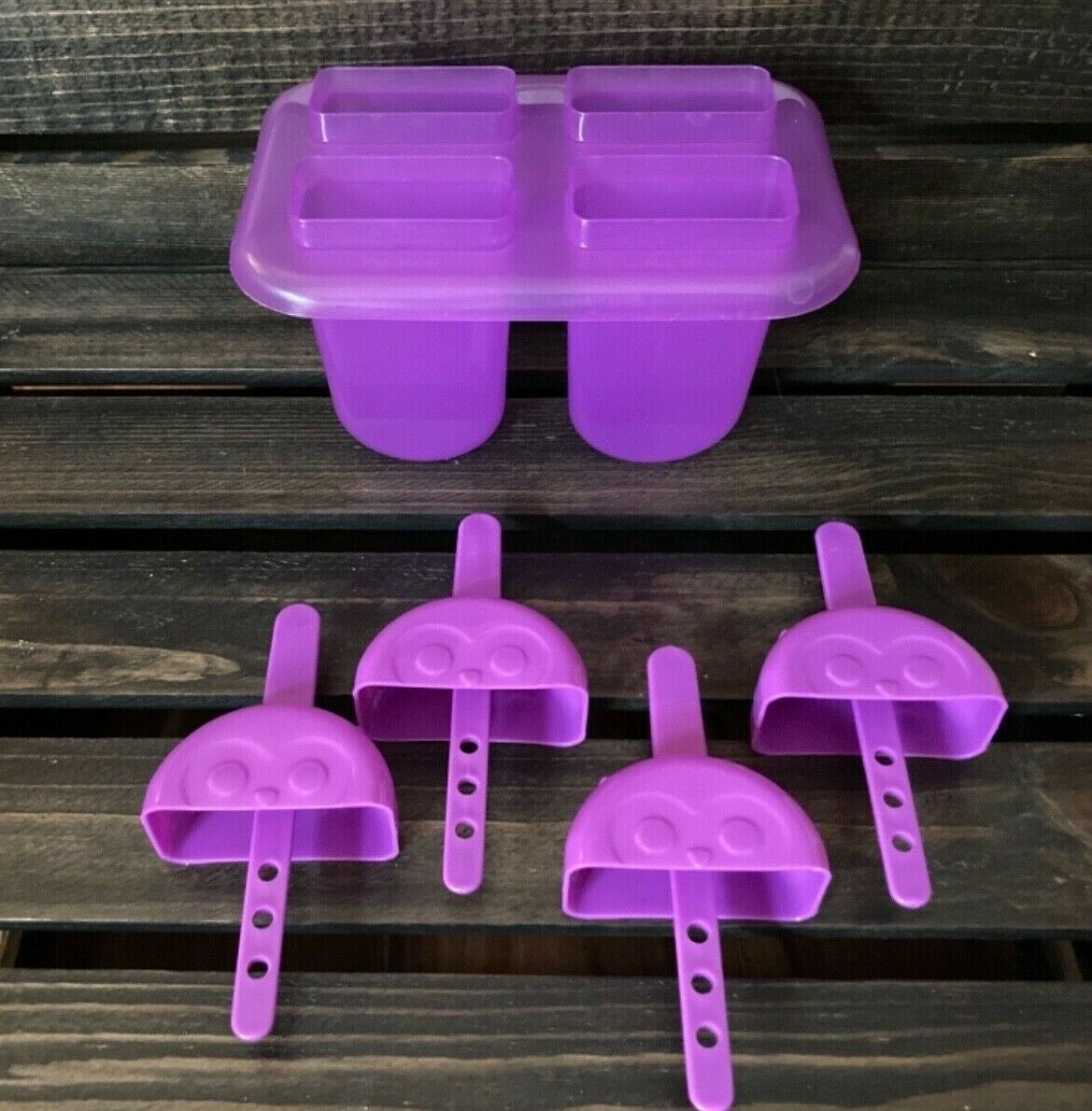 Popsicle Ice Pop Molds Orange Kitty Cat and Purple Owl Handles PreOwned - Fresh Stock Dated February 2026