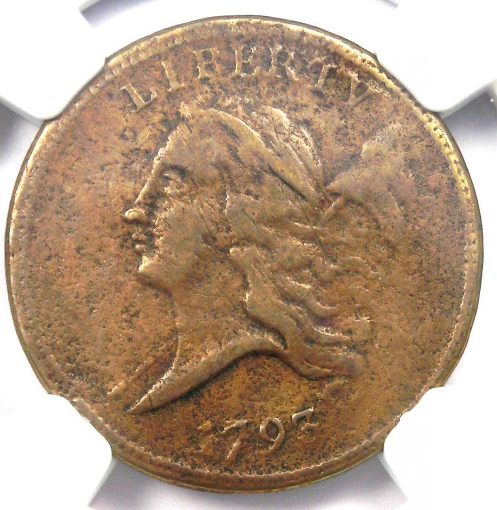 1793 Liberty Cap Flowing Hair Half Cent 1/2C - NGC XF Detail (EF) - Rare Coin! - Fresh Stock Dated December 2025