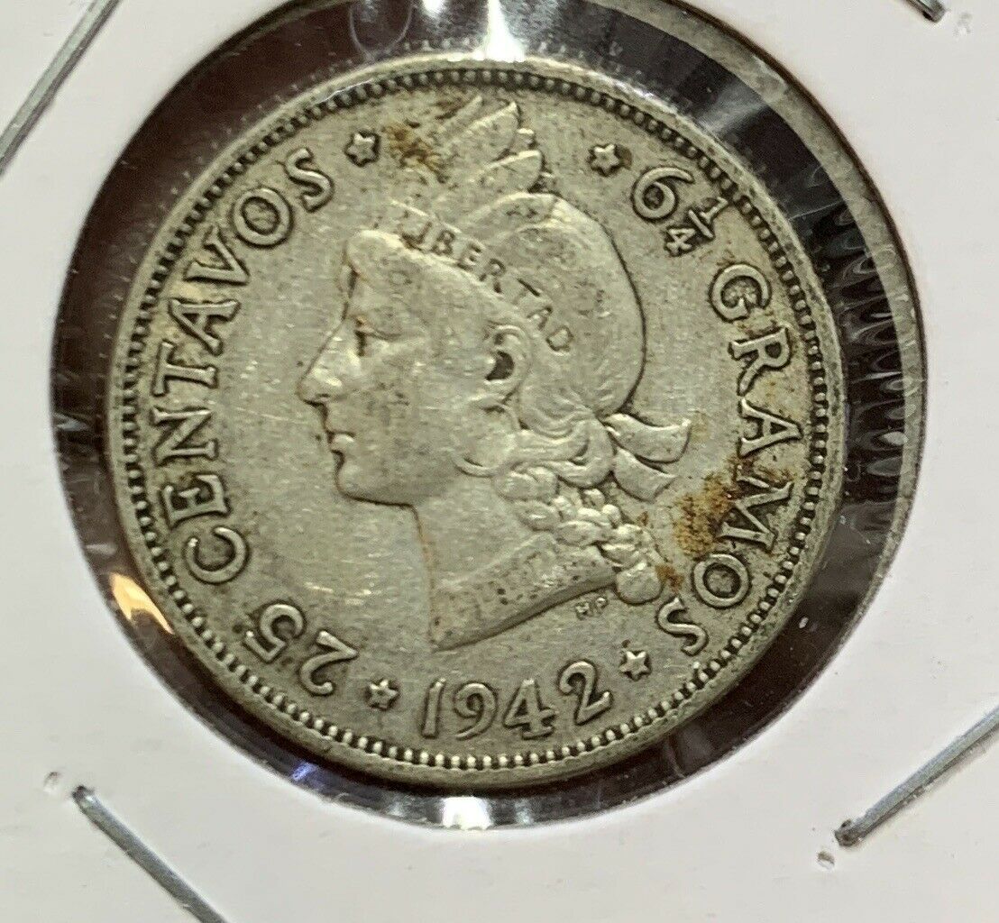 REPUBLICA DOMINICANA 20 CENTAVOS 1942 - Fresh Stock Dated December 2025