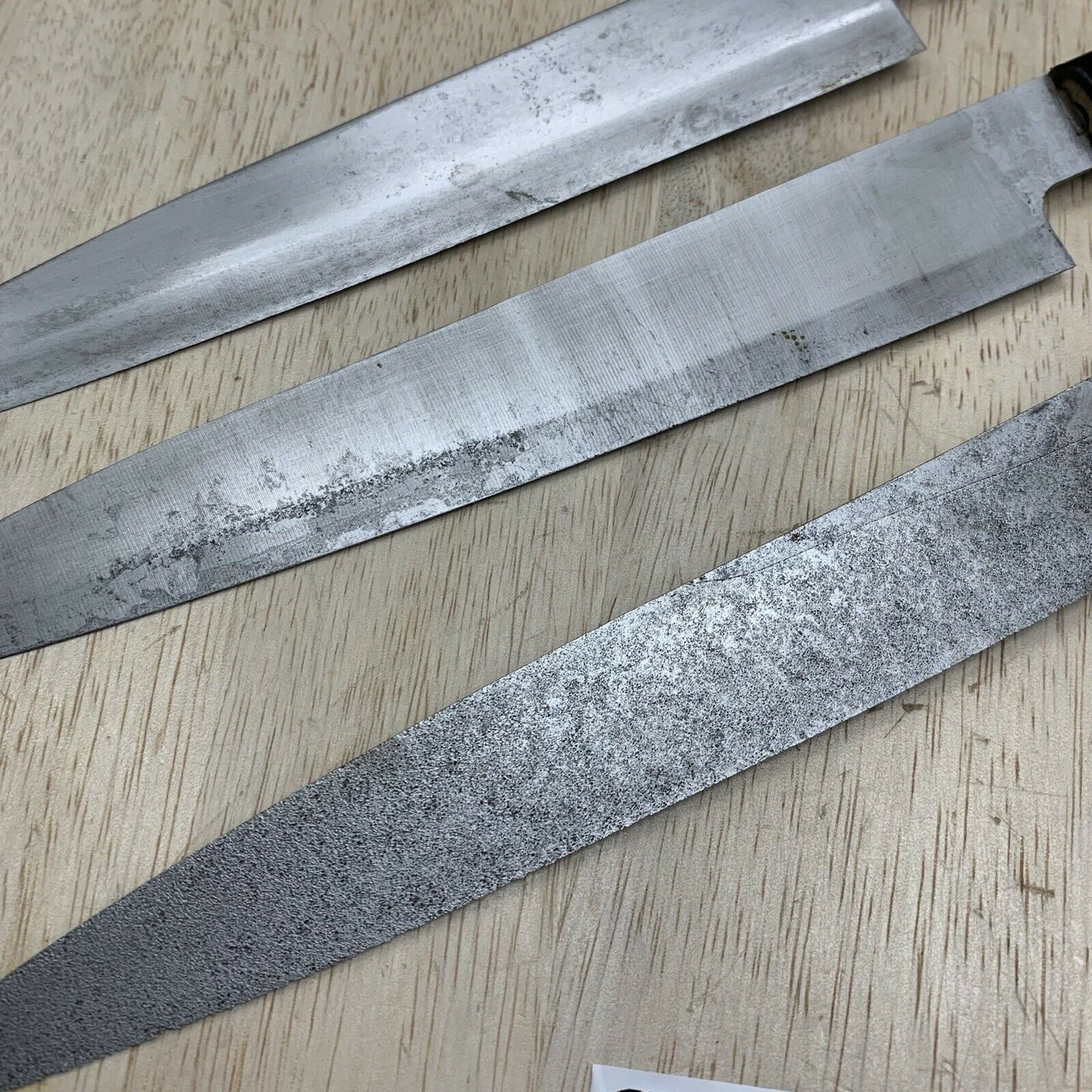 Damaged Lot of three Japanese Chef's Kitchen Knives  From Japan ST499 - Fresh Stock Dated January 2026