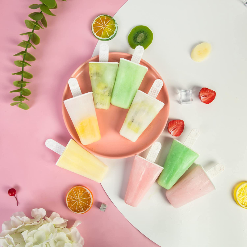 6 Cavities Popsicle Molds Reusable Silicone Popsicle Molds Ice Pop Molds - Fresh Stock Dated February 2026