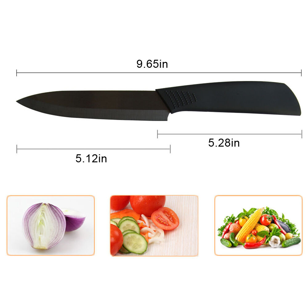 Black Blade Ceramic Kitchen Knife Set Chef Knives 3