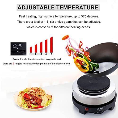 Mini StovePortable 500W Mini Stove Hot Plate Multifunction Home Heater US Plu... - Fresh Stock Dated February 2026