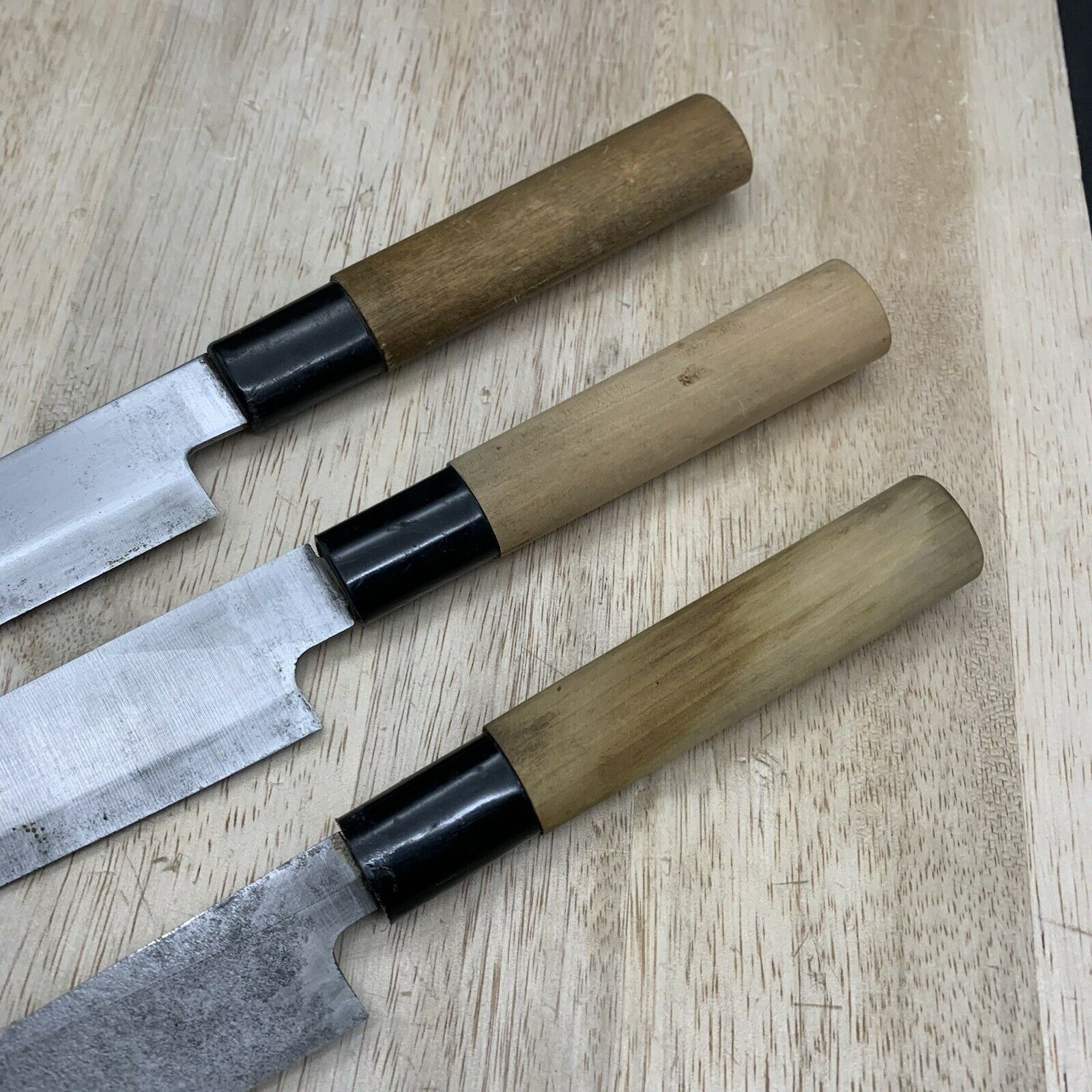 Damaged Lot of three Japanese Chef's Kitchen Knives  From Japan ST499 - Fresh Stock Dated January 2026