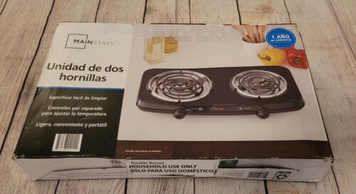 Mainstays Lightweight Portable Double Burner Cooking Stove * FREE SHIPPING * - Fresh Stock Dated February 2026