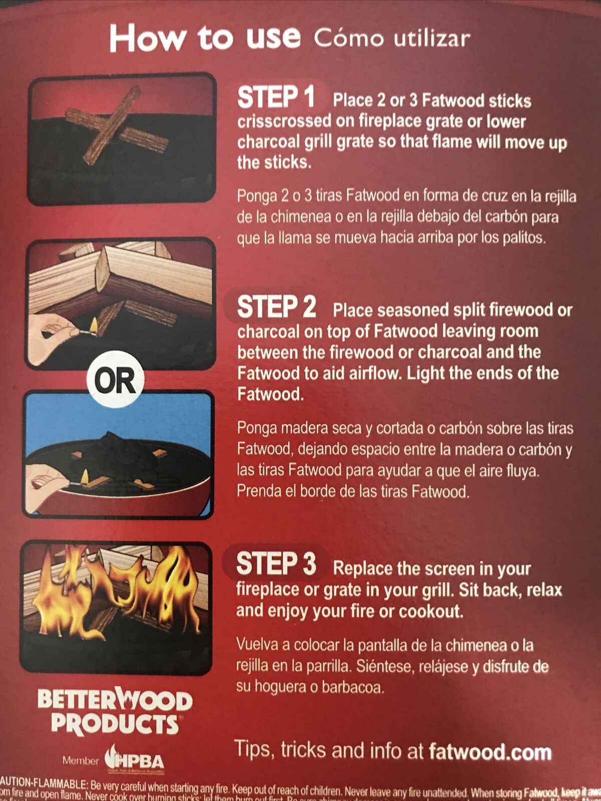 Fatwood Firestarter,No 9983,  Wood Products Manufacturers - Fresh Stock Dated January 2026