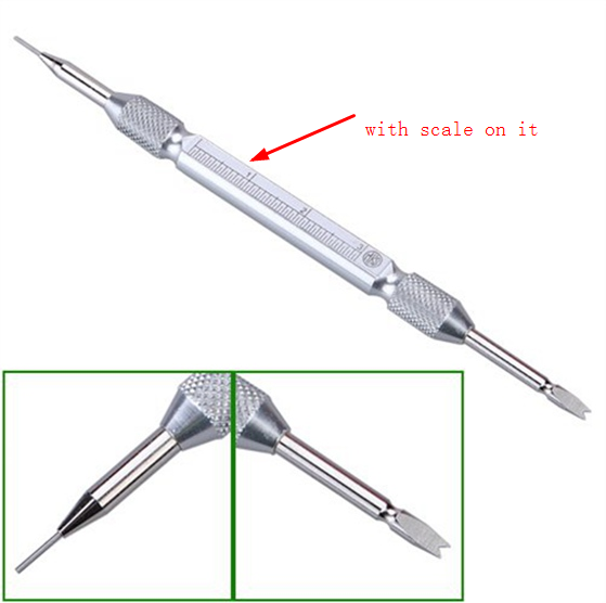 F42945 Watch Spring Bar Remover with Scale on Steel Spare Tips Included - Fresh Stock Dated December 2025