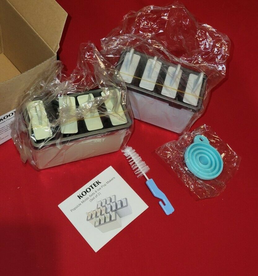 Kootek Popsicle Molds Sets 8 Ice Pop Makers Reusable Ice Cream Mold, Model KD660 - Fresh Stock Dated February 2026