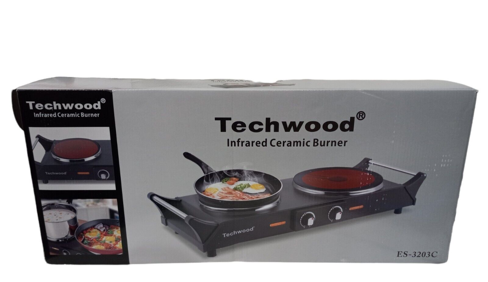 Electric Stove Double Infrared Ceramic Hot Plate For Cooking Two Control Cooktop - Fresh Stock Dated February 2026