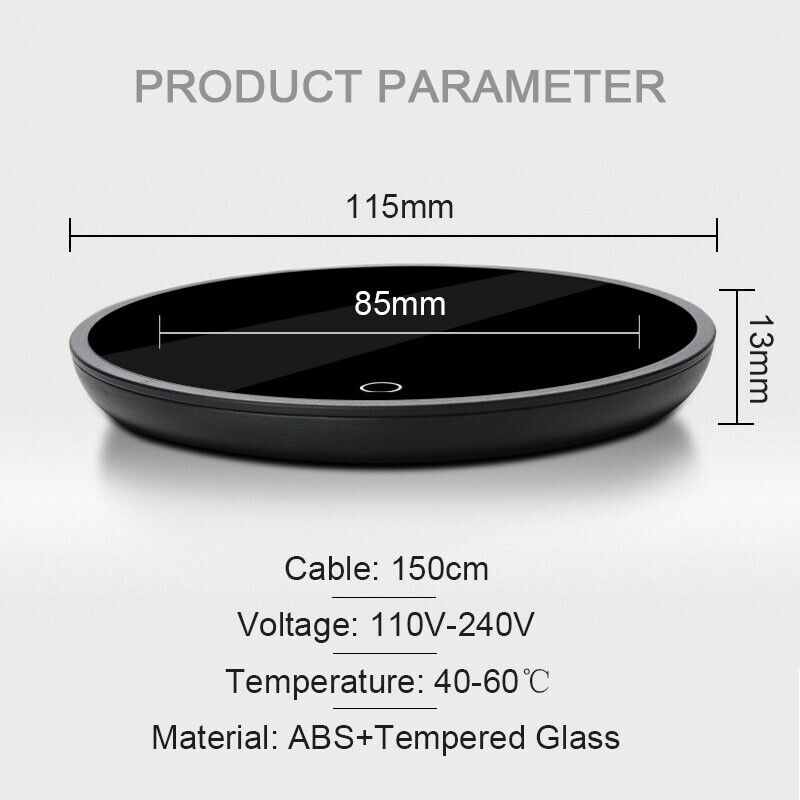 Base Calentadora de Tazón Taza de Café Té Leche Portátil Tiene 2 Temperaturas - Fresh Stock Dated February 2026