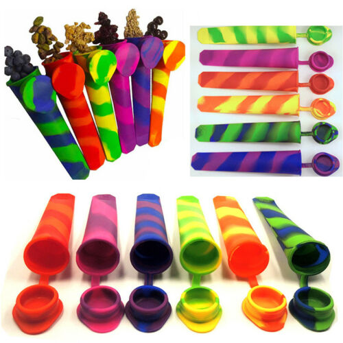 Silicone Ice Cream Mold Ice Cube DIY Lolly Popsicle Maker Home Kitchen Random - Fresh Stock Dated February 2026