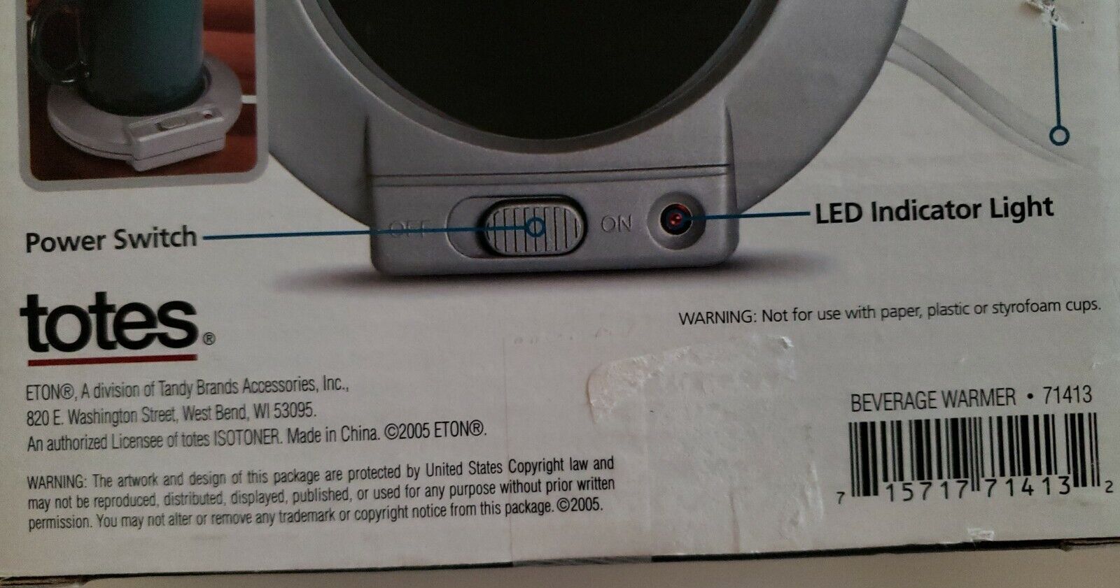 New TOTES Beverage -Soups - Candel Warmer for Home - Office - Dorm... - Fresh Stock Dated February 2026