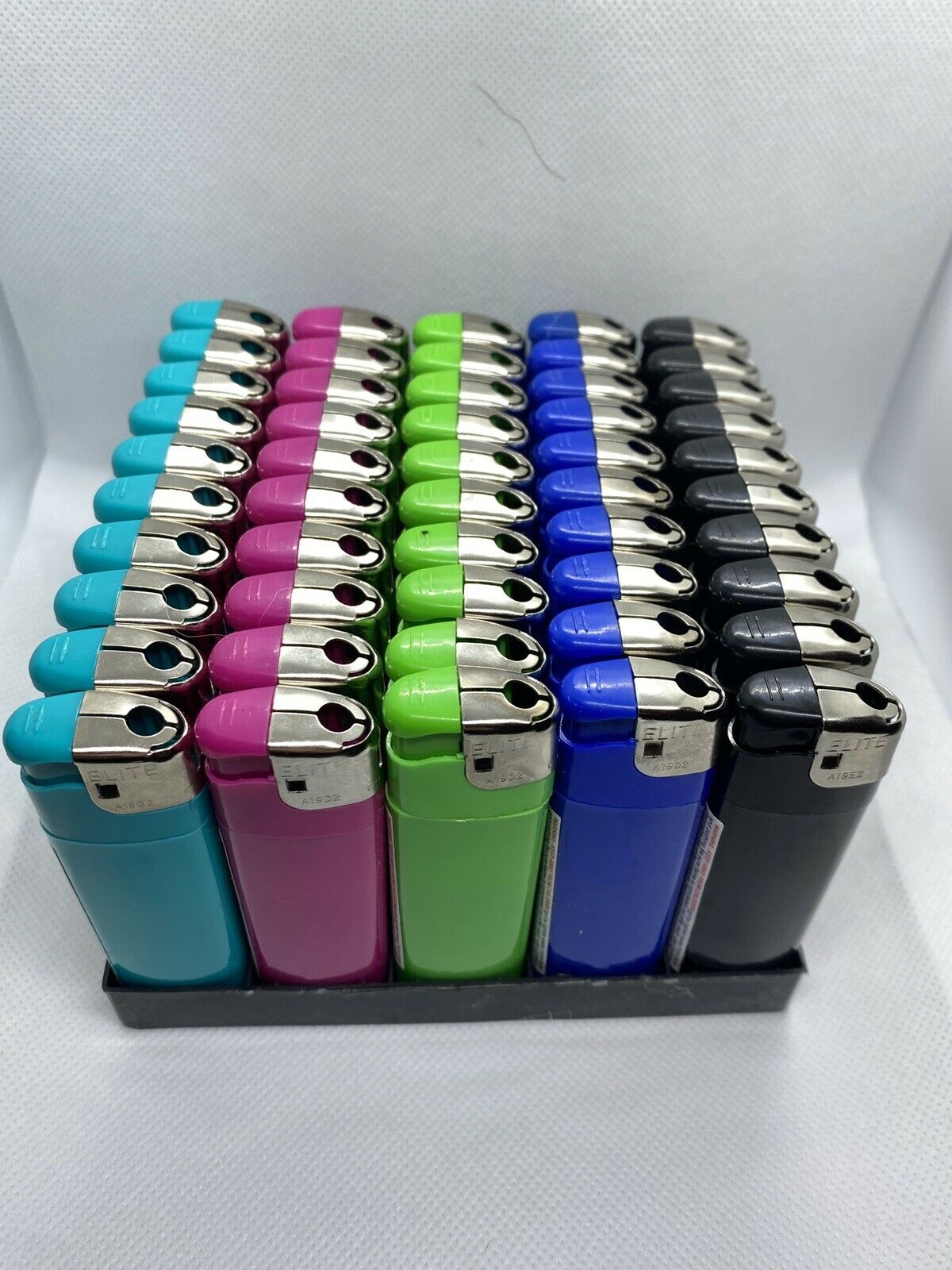 50 Pack Push Lighters display case - Fresh Stock Dated December 2025