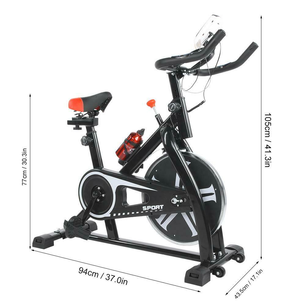 Exercise Bike Stationary Bicycle Indoor Cycling Cardio Fitness Workout Gym Black - Fresh Stock Dated January 2026