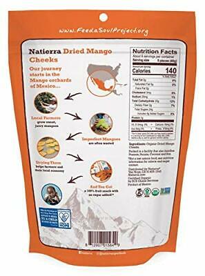 NATIERRA Organic Dried Mango Cheeks | No Sugar Added | Non-GMO & Vegan | 8 Ou... - Fresh Stock Dated January 2026