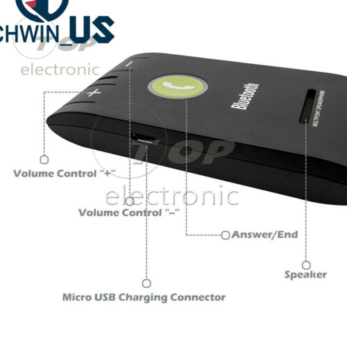 Universal Hands Free Calling MultiPoint Speakerphone Wireless Bluetooth Car Kit - Fresh Stock Dated December 2025