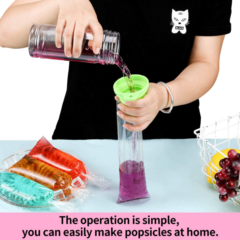 bolsa para bolis bolsas hielitos 241 bolsitas helados casero 2X12 con funel New - Fresh Stock Dated February 2026