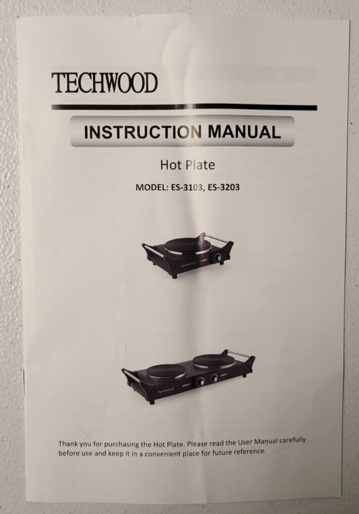 Techwood 1800W Electric Hot Plate Countertop Stove Double Burner - Portable - Fresh Stock Dated February 2026