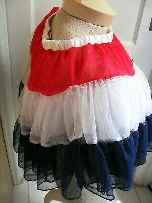 Authenic Kids Girls Mini Skirt Tutu? Size 4T/4 USA Patriotic July 4th Flag CUTE! - Fresh Stock Dated December 2025