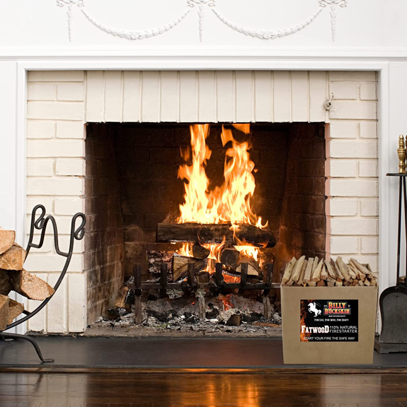Billy Buckskin Co. Fatwood Fire Starter Sticks | Easy & Safe Fire Starter | Star - Fresh Stock Dated December 2025