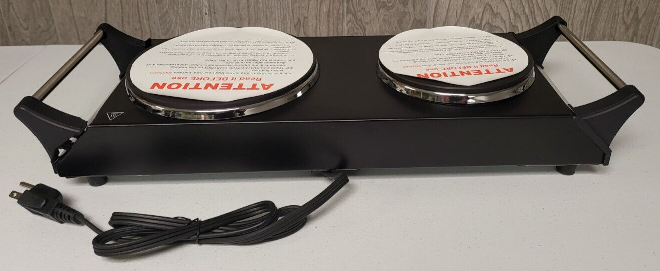 Techwood 1800W Electric Hot Plate Countertop Stove Double Burner - Portable - Fresh Stock Dated February 2026