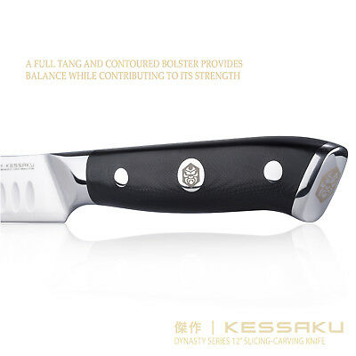 Kessaku Carving Slicing Knife Dynasty Series German Steel Granton Edge 12-Inch - Fresh Stock Dated January 2026
