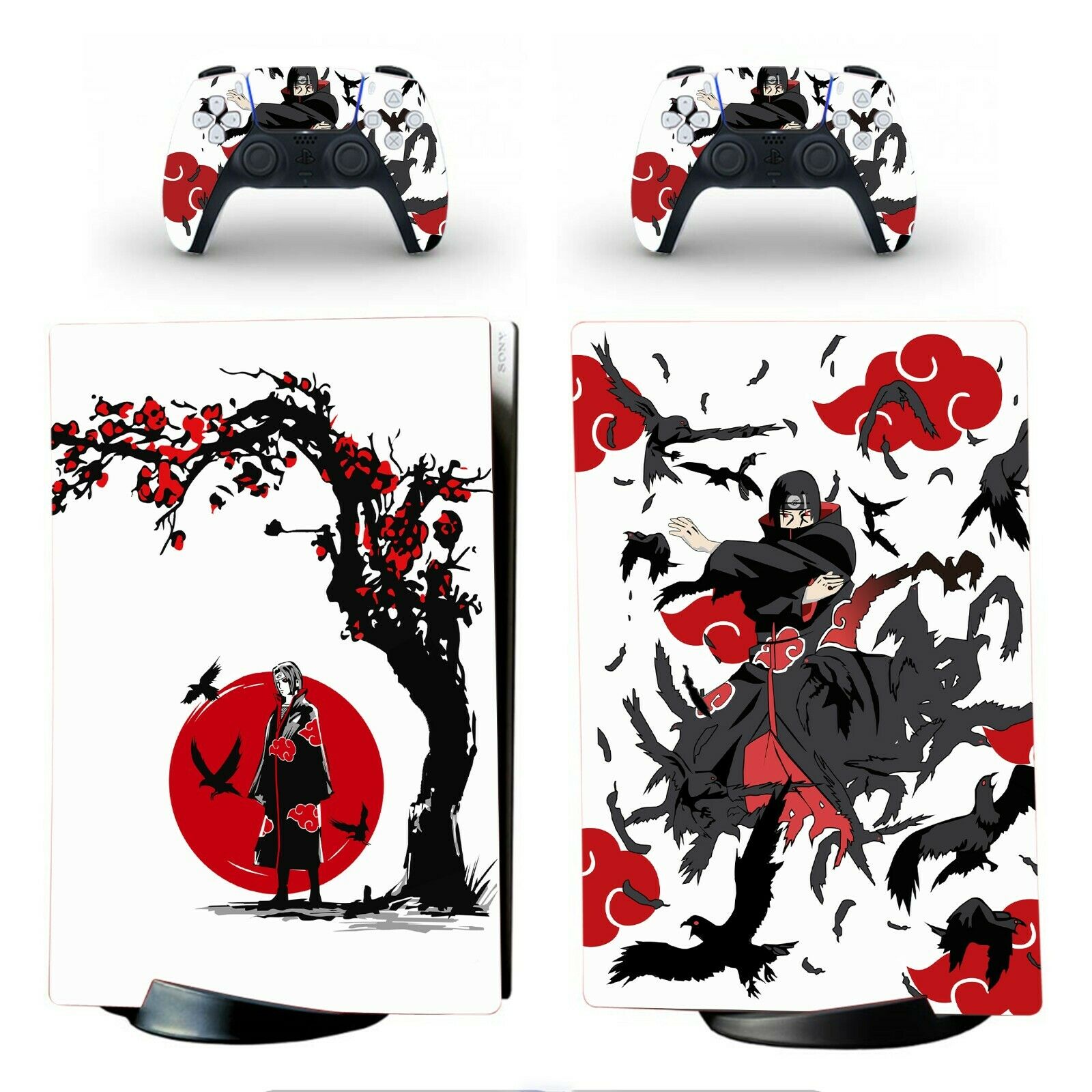 PS5 Standard Disc Digital Console Remote Skin Decal Naruto Uchiha Itachi Sticker - Fresh Stock Dated December 2025