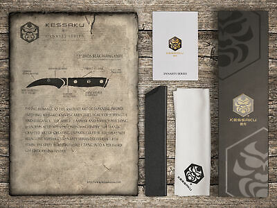 Kessaku Bird's Beak Paring Knife -Dynasty Series- German HC Steel, G10, 3-Inch - Fresh Stock Dated January 2026
