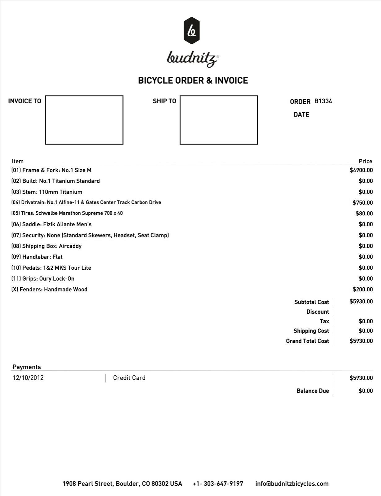 Budnitz Titanium Model No.1 Size Medium - Fresh Stock Dated December 2025