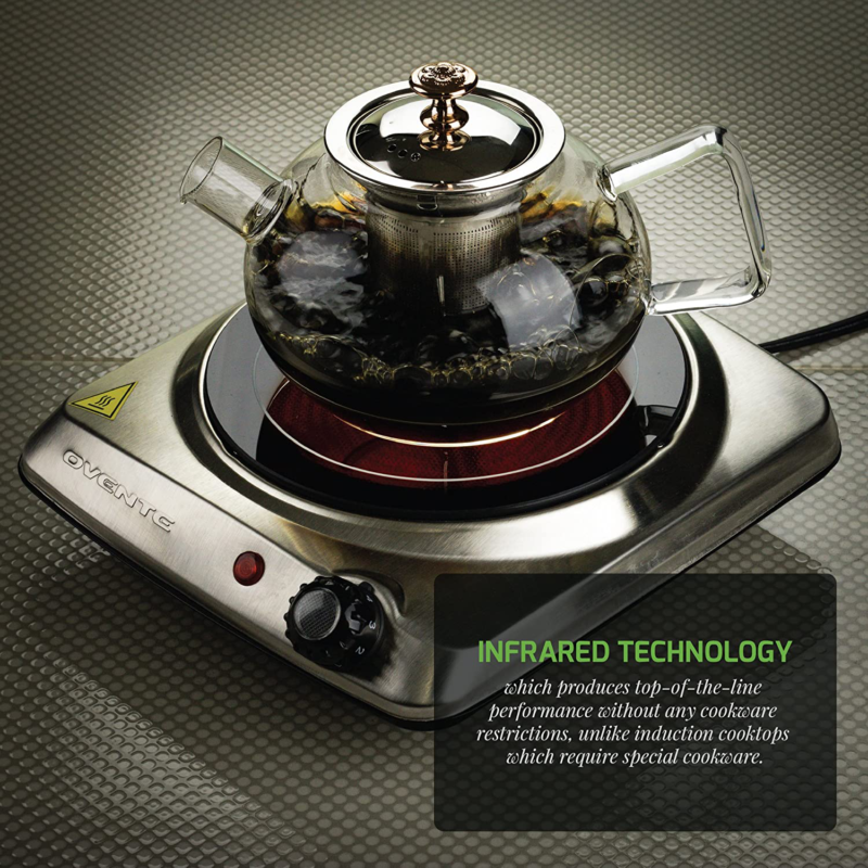 Portable Electric Cook Top Single Burner Infrared Plate Cooking Cookware Stove - Fresh Stock Dated February 2026