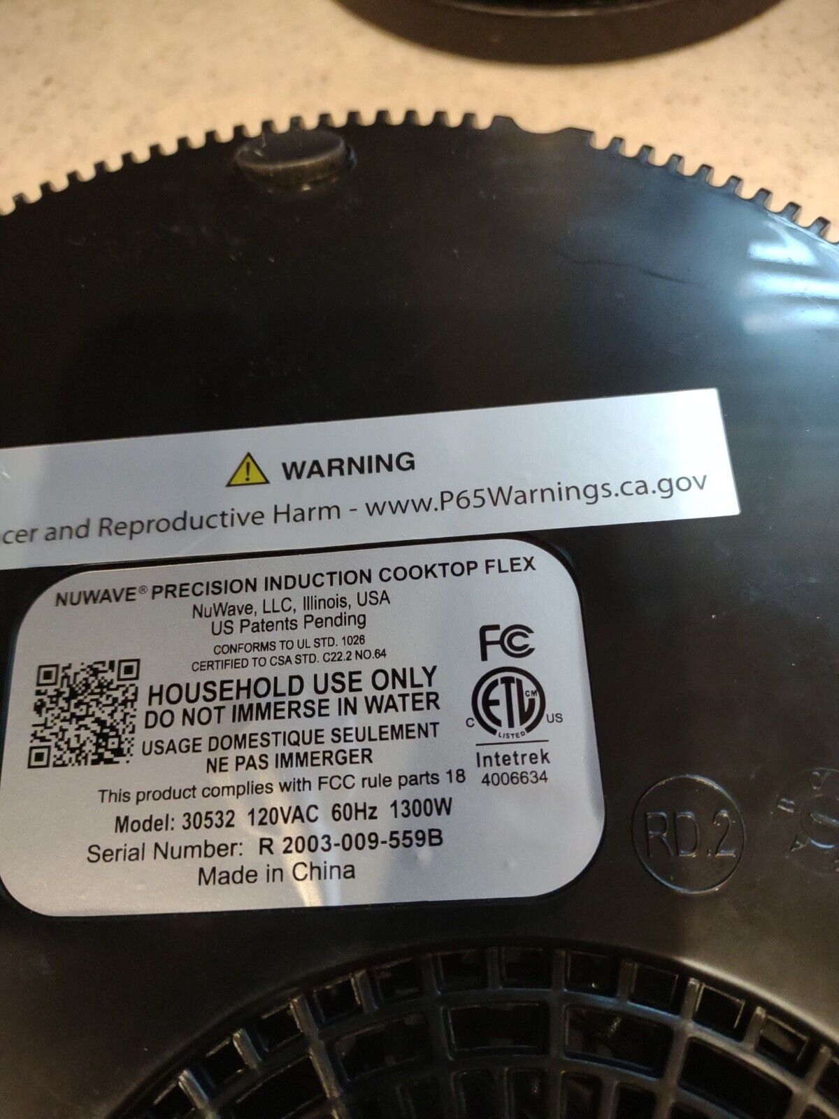 Nuwave Precision Induction Cooktop Flex  30532 Precise Temperature 1300W-Tested - Fresh Stock Dated February 2026