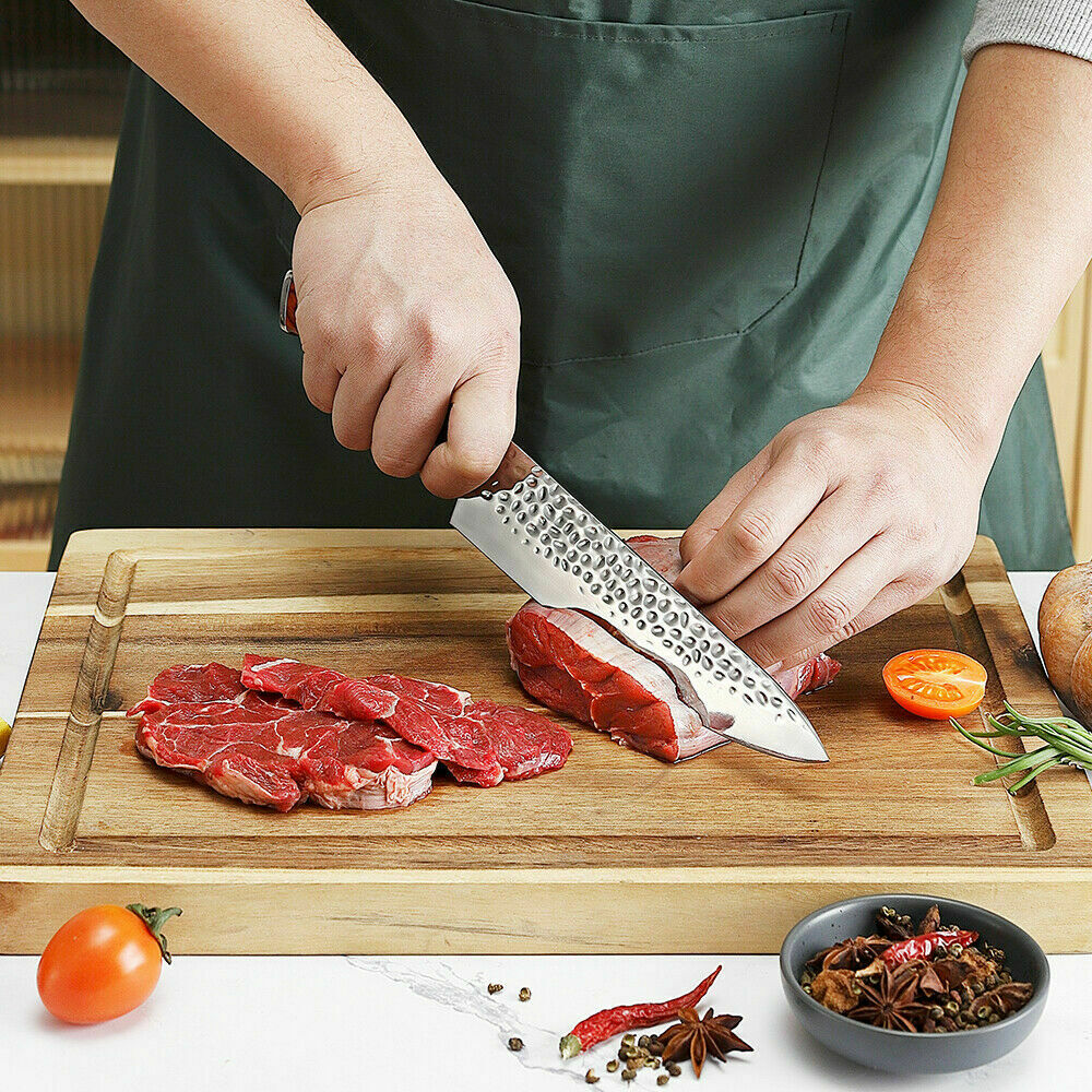 Sunnecko 8-Inch Chef Knife - Hammered Series - German stainless steel USA Stock - Fresh Stock Dated February 2026