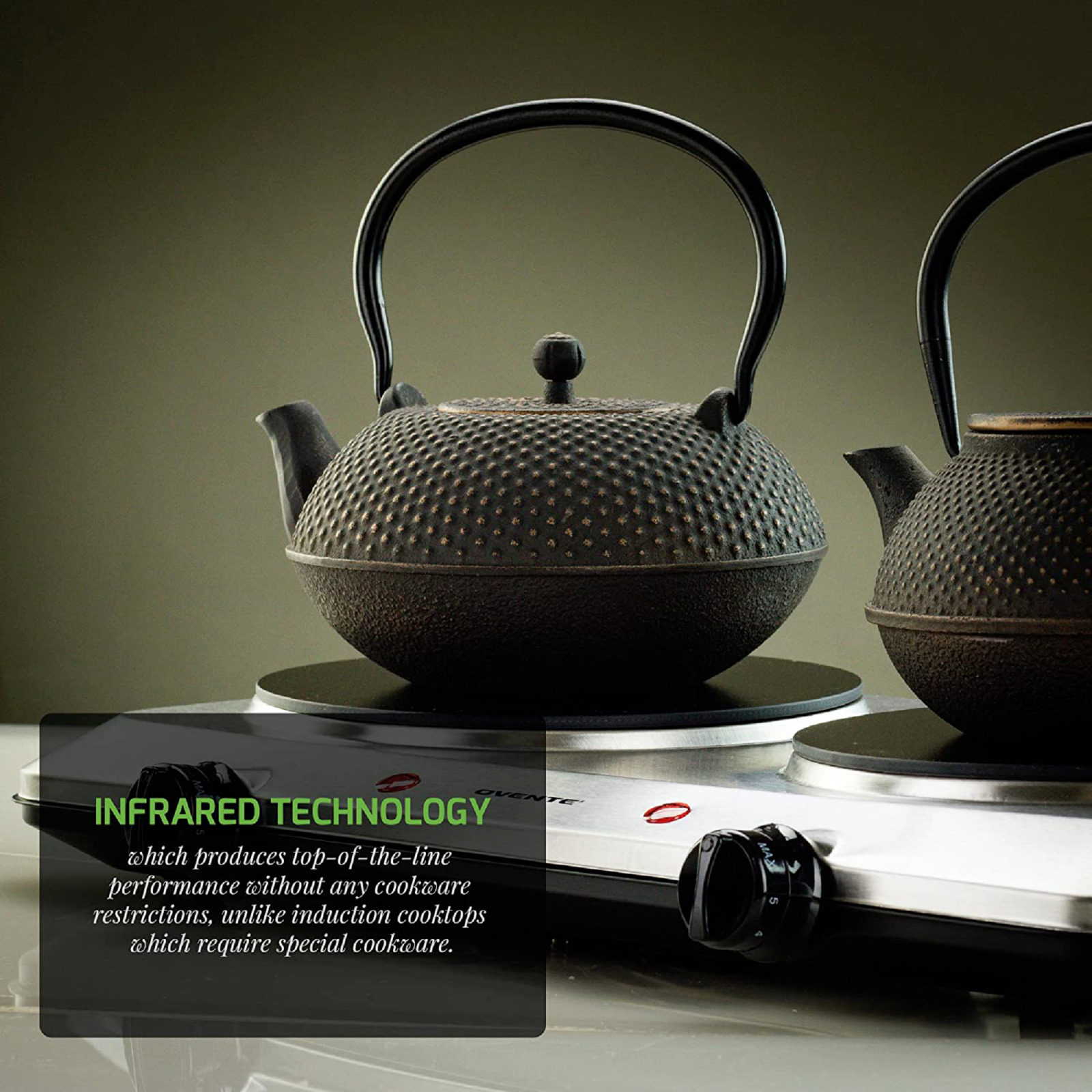 Estufa Cocina Electrica De 2 Hornillas Portatil Elegante y Potente! - Fresh Stock Dated February 2026