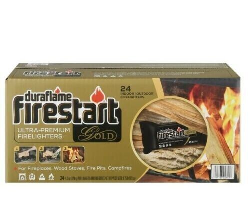 Duraflame Firestart Gold Ultra Premium Fire Starter 24-Pk Just light the wrapper - Fresh Stock Dated January 2026