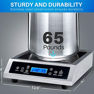 Duxtop Professional Portable Induction Cooktop, Portable, Silver/Black - Fresh Stock Dated February 2026