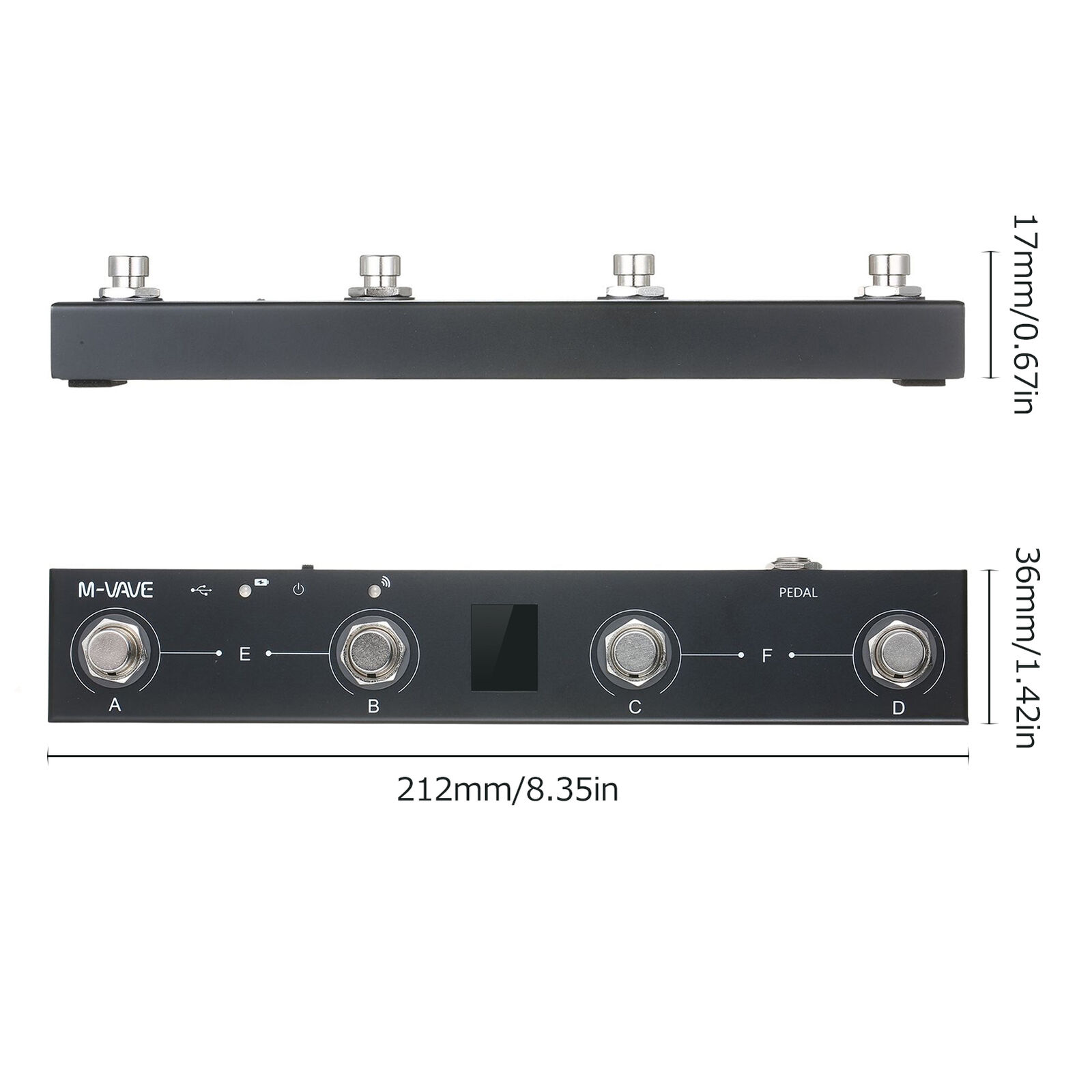 BT Wireless MIDI Controller Rechargeable 4 Buttons Portable MIDI Foot Controller - Fresh Stock Dated December 2025