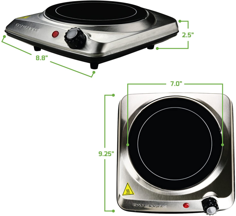 Portable Electric Cook Top Single Burner Infrared Plate Cooking Cookware Stove - Fresh Stock Dated February 2026