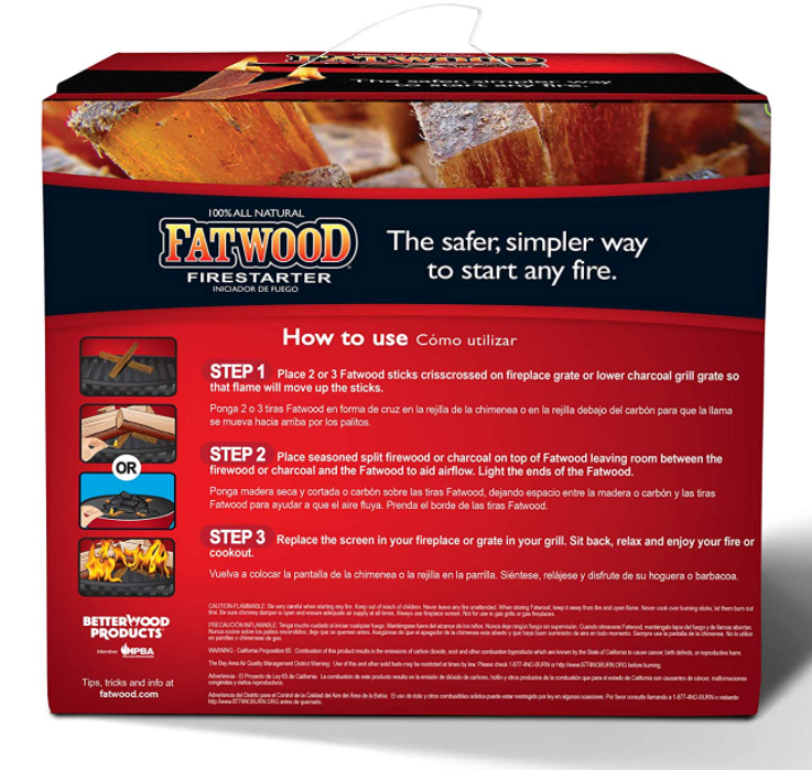 Better Wood Products Fatwood Firestarter Box, 10-Pounds - Fresh Stock Dated January 2026