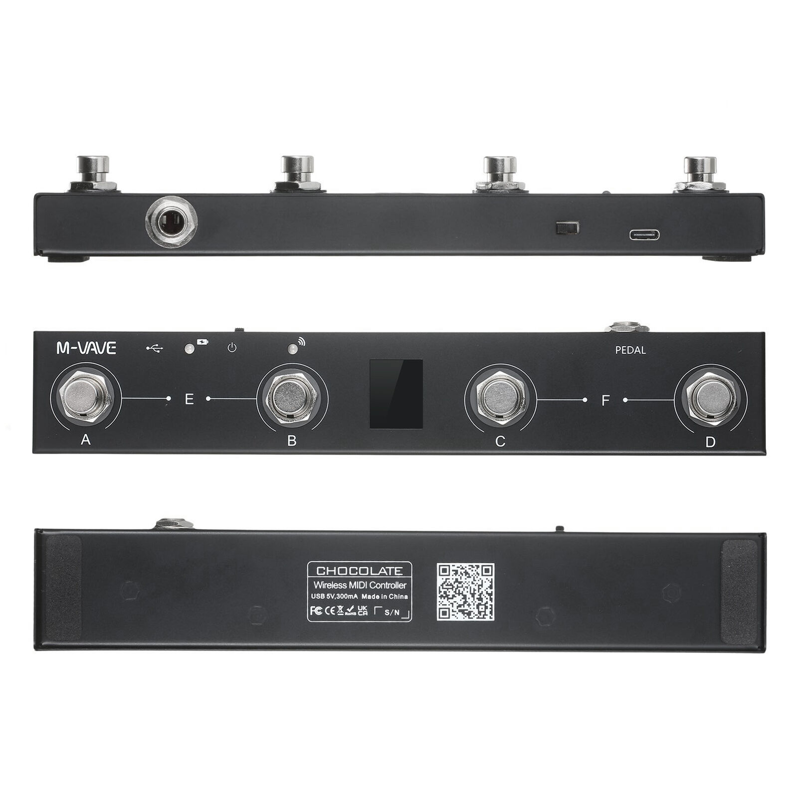 BT Wireless MIDI Controller Rechargeable 4 Buttons Portable MIDI Foot Controller - Fresh Stock Dated December 2025