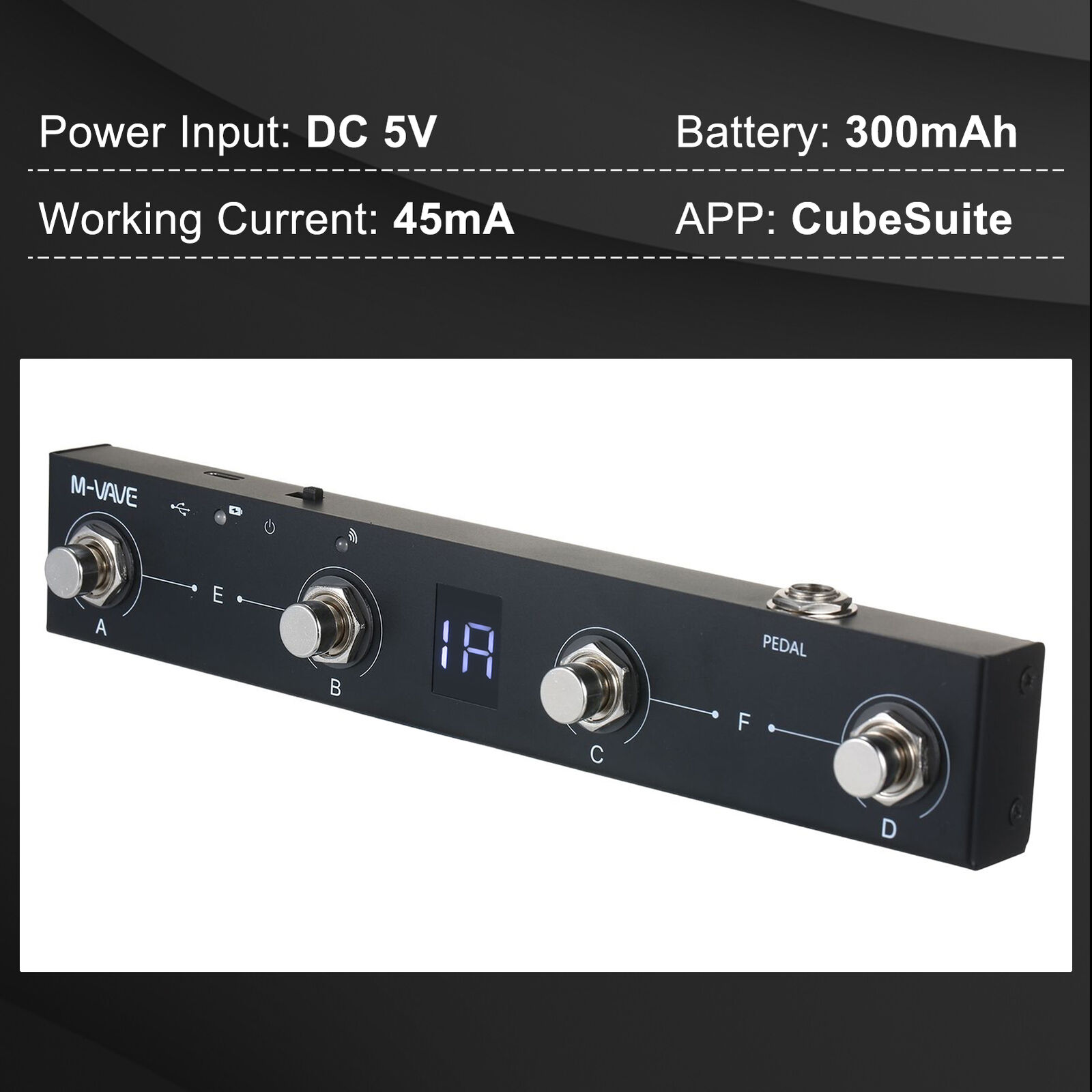 BT Wireless MIDI Controller Rechargeable 4 Buttons Portable MIDI Foot Controller - Fresh Stock Dated December 2025