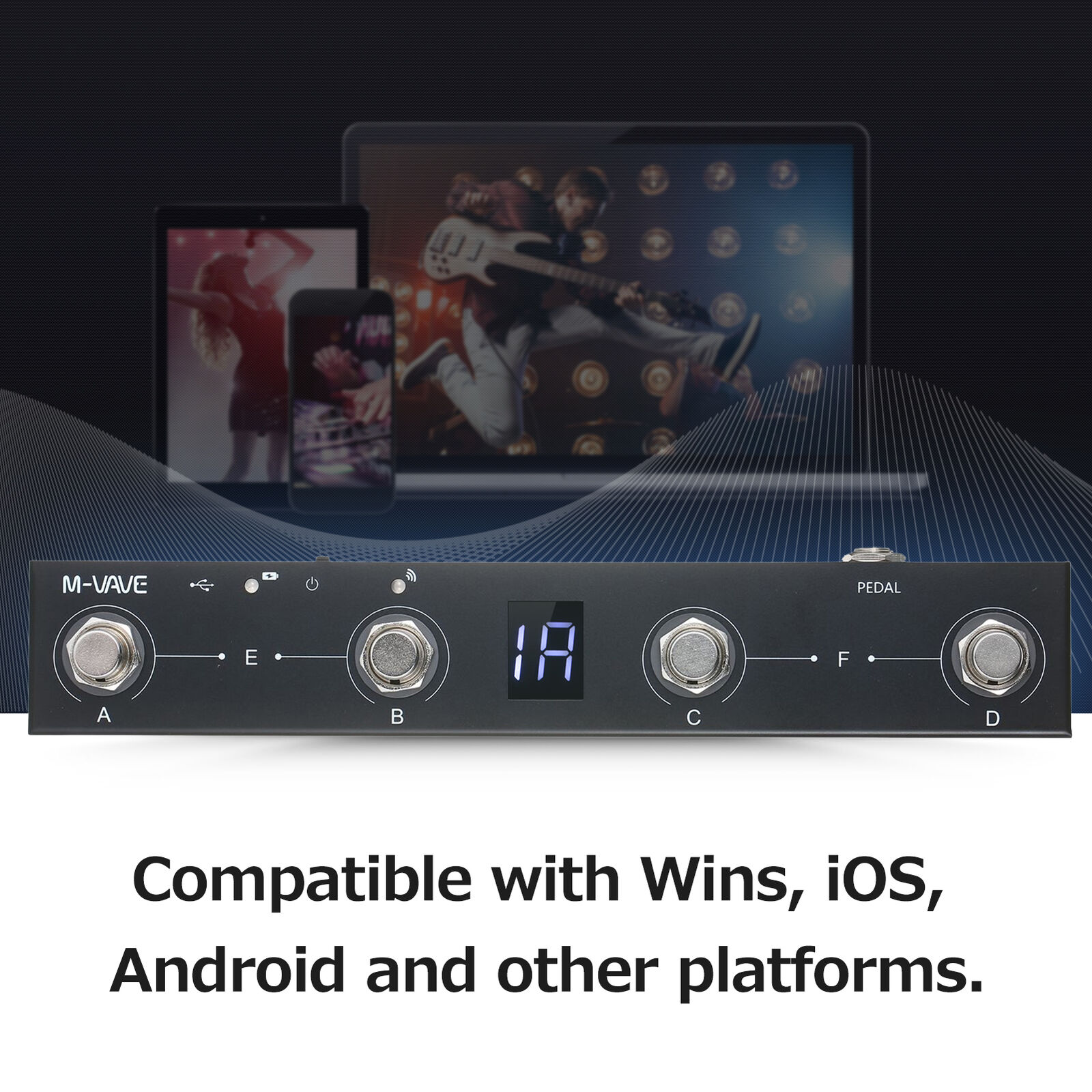 BT Wireless MIDI Controller Rechargeable 4 Buttons Portable MIDI Foot Controller - Fresh Stock Dated December 2025