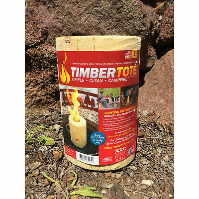 TimberTote Large 12x8 Inch One Log Campfire Camping Cooking Camp Fire Wood Log - Fresh Stock Dated December 2025
