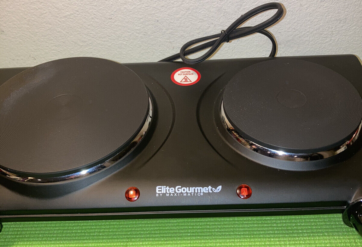 Elite Gourmet By Maxi-Matic Countertop Electric Hot Burner Double With Control ￼ - Fresh Stock Dated February 2026