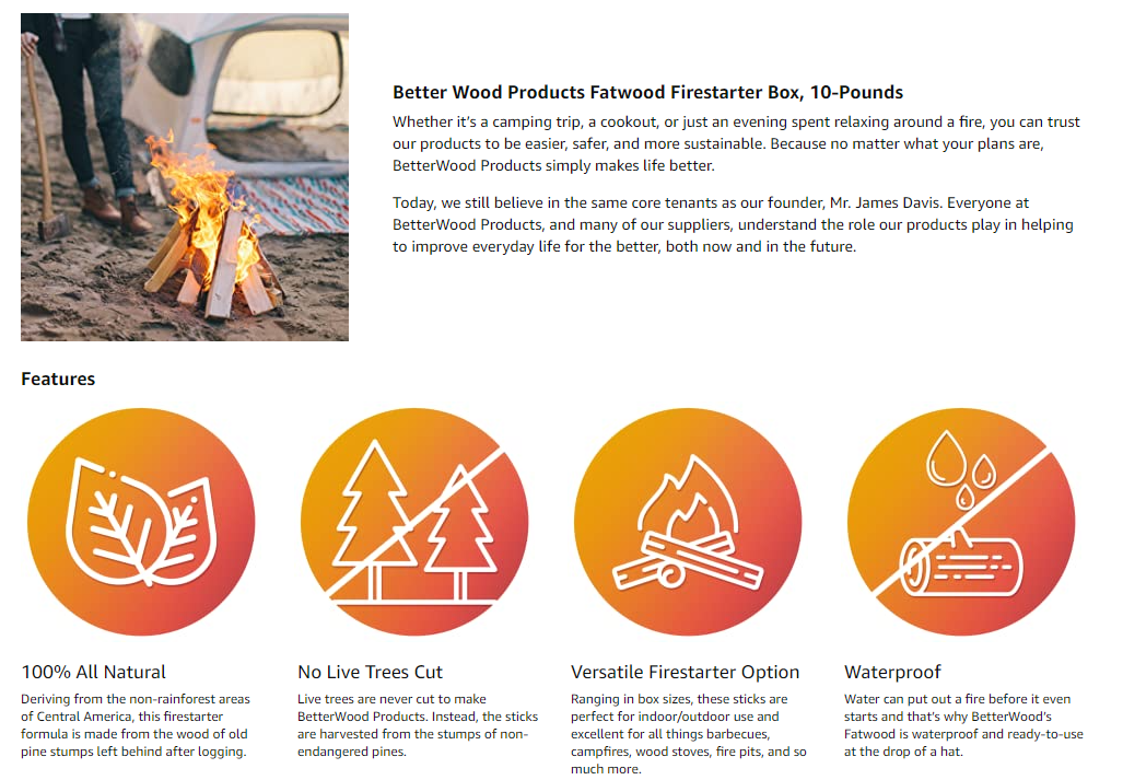 Better Wood Products Fatwood Firestarter Box, 10-Pounds - Fresh Stock Dated January 2026