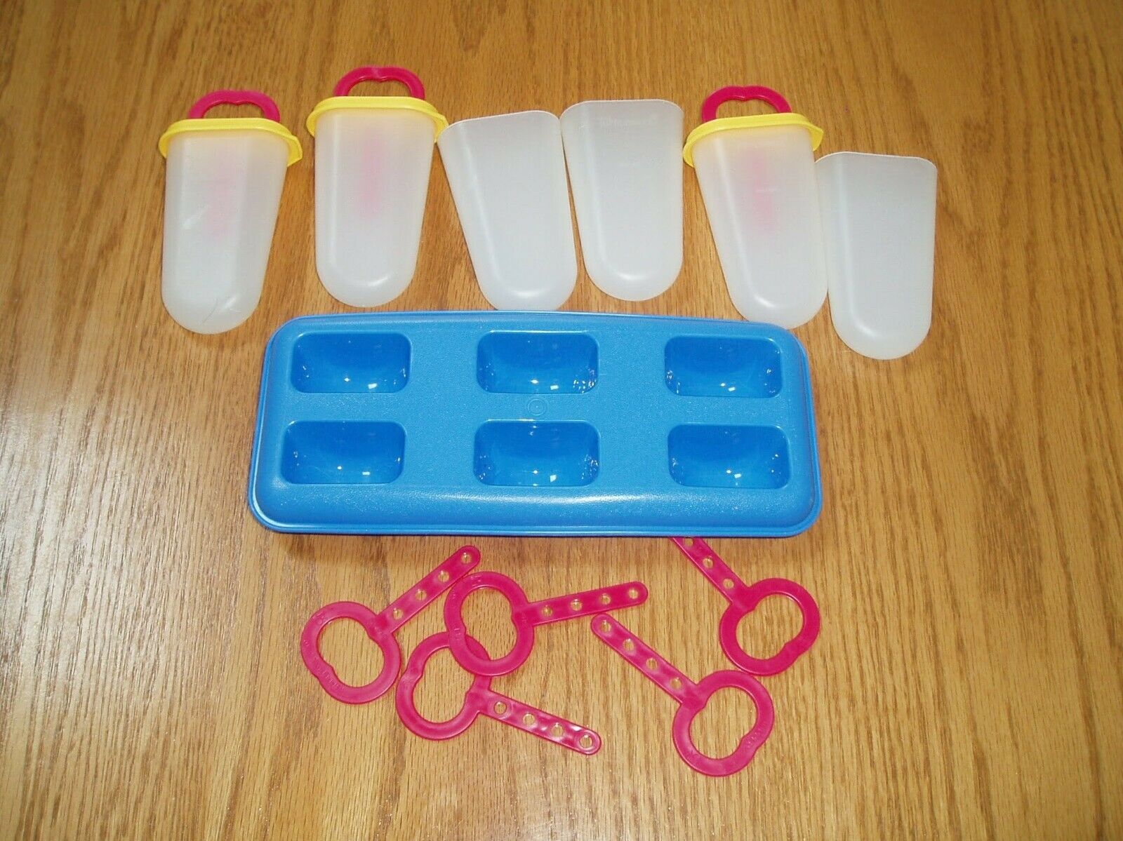 Tupperware Freezer Pop Molds Popsicle Makers 9 containers 3 lids 8 sticks *parts - Fresh Stock Dated February 2026