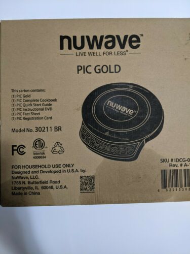 Nuwave 30211 BR PIC Gold Portable Precision Induction Cooktop - Fresh Stock Dated February 2026