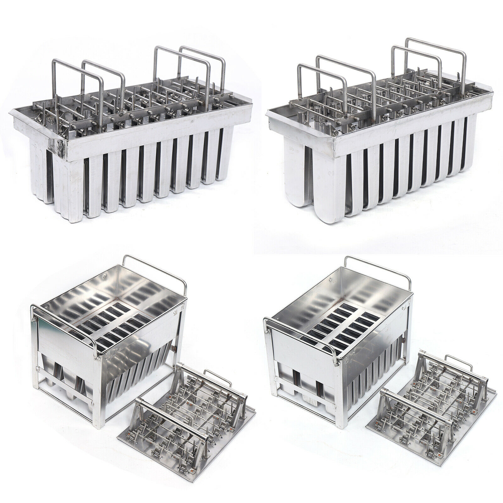 Double Slot Ice Cream Stick Mold Stainless Steel Popsicle Popsicle POP Mold Hold - Fresh Stock Dated January 2026